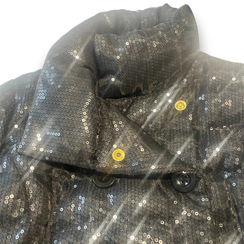 NWOT Rocawear Black Sequin Women’s Puffer Jacket, XL - Picture 8 of 10